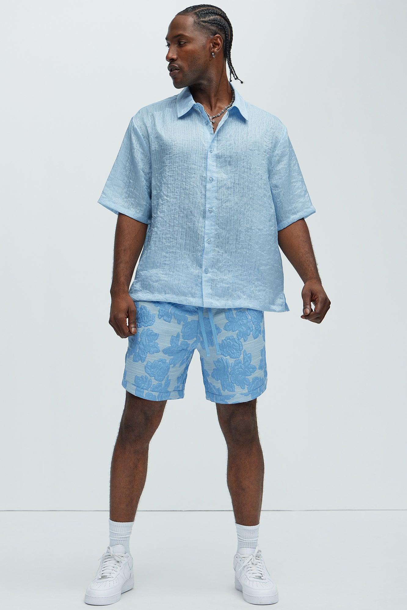 Prado Short Sleeve Shirt - Blue Product Image