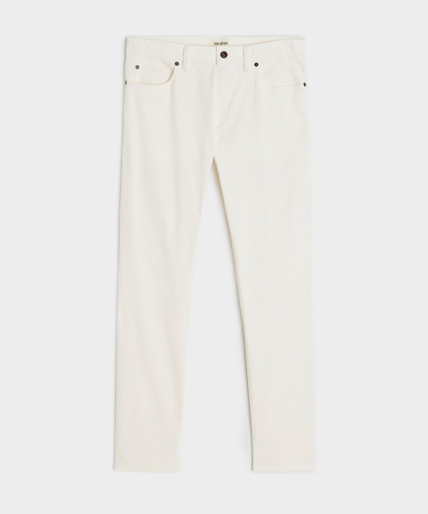 Slim Fit 5-Pocket Corduroy Pant in Bisque Product Image