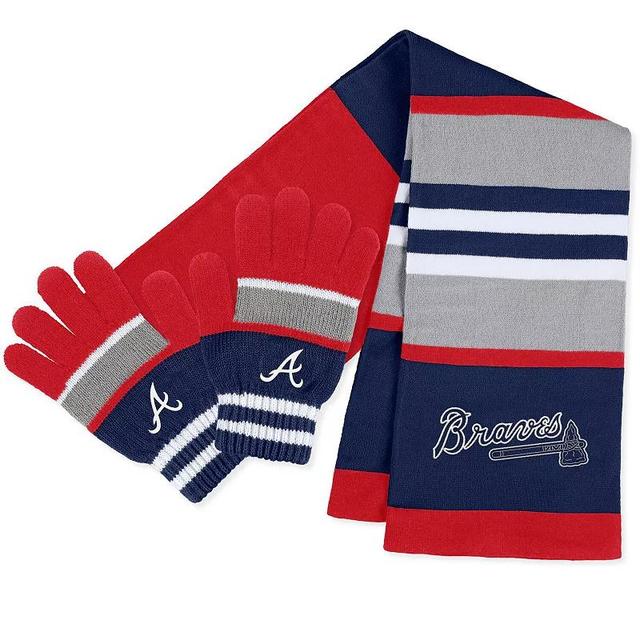 Womens WEAR by Erin Andrews Toronto Maple Leafs Stripe Glove & Scarf Set Product Image