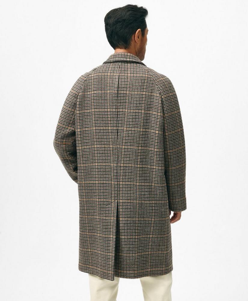 Wool-Blend Balmacaan Checked Coat Product Image