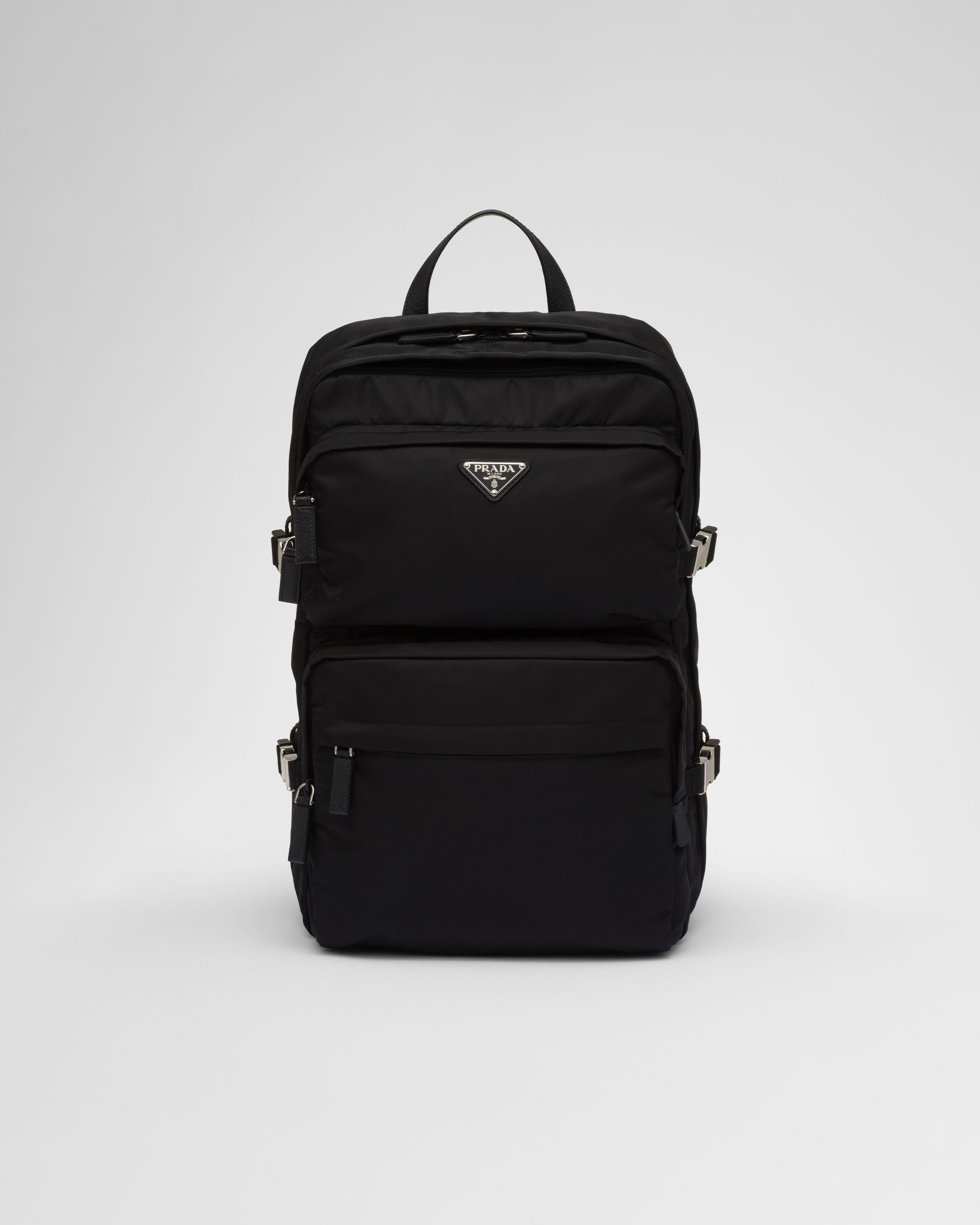 Re-Nylon and Saffiano leather backpack Product Image