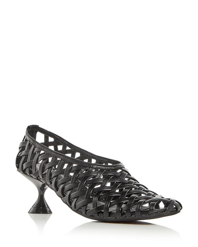 Jeffrey Campbell Womens Encaged Lattice Kitten Heel Pumps Product Image