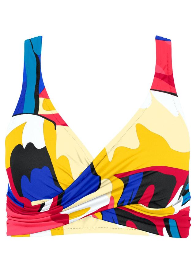 Lovely Lift Wrap Bikini Top - Abstract Swirl Product Image