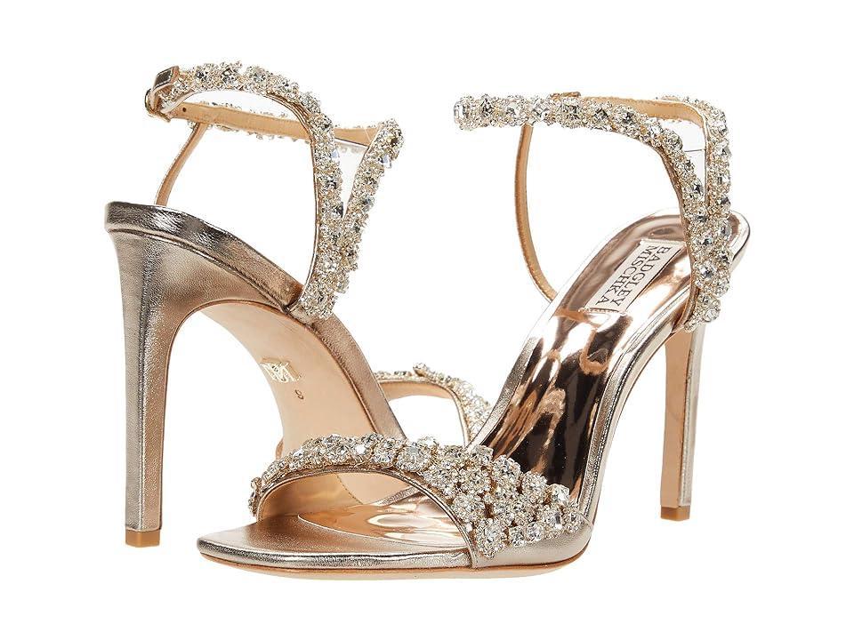 Badgley Mischka Galia Square Toe Crystal Jeweled Dress Sandals Product Image