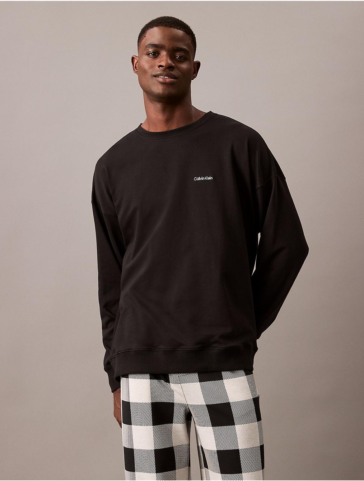 Calvin Klein Mens Modern Cotton Holiday Lounge Sweatshirt - Black - XL Product Image