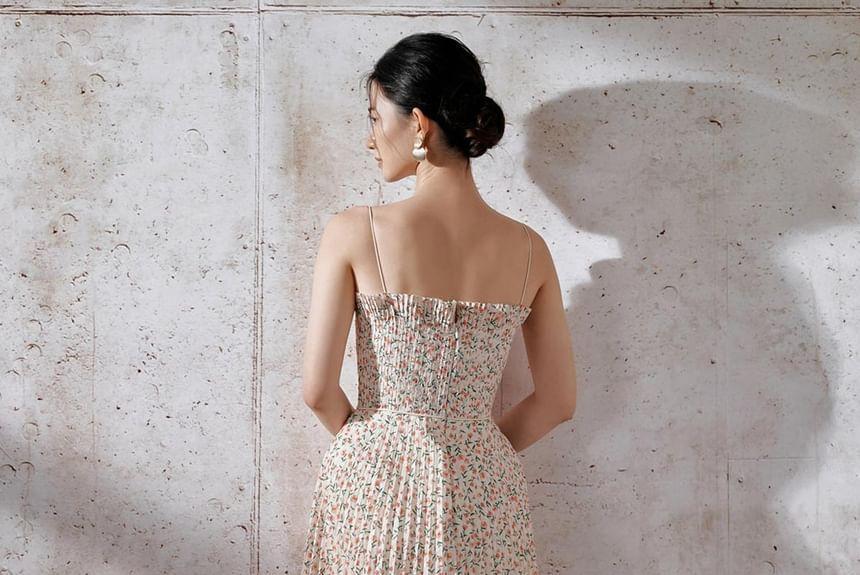 Spaghetti Strap Floral Midi Sundress Product Image