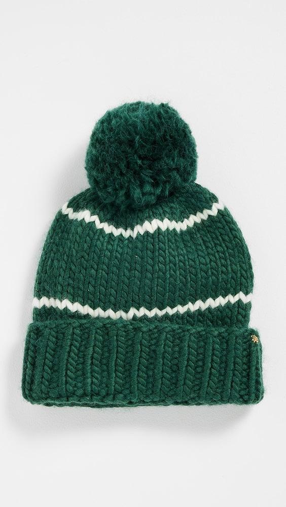 Lele Sadoughi Green Jets Beanie with Yarn Pom Pom | Shopbop Product Image