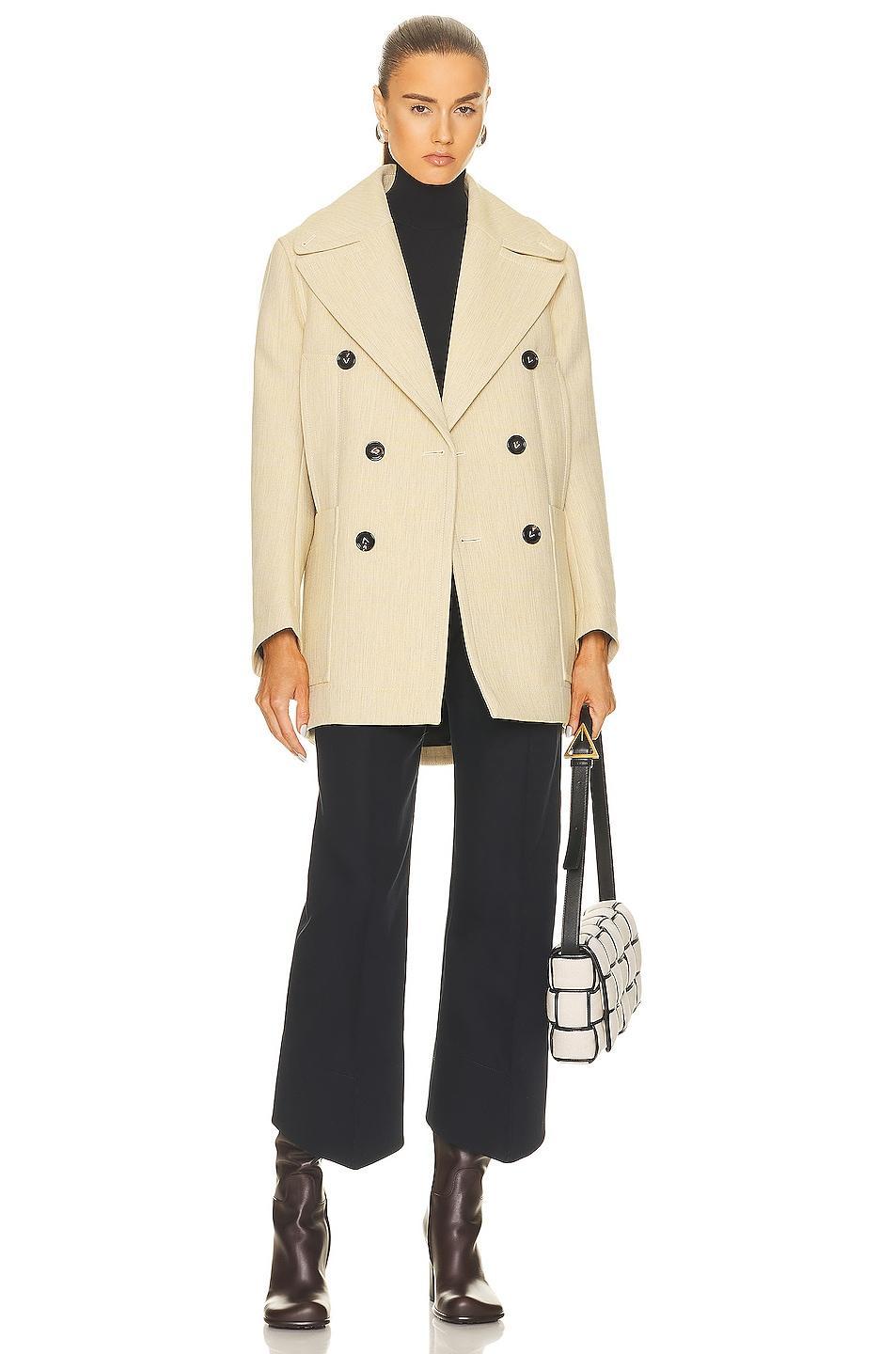 Bottega Veneta Structured Coat in Cream product image