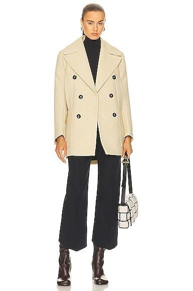 Bottega Veneta Structured Coat in Cream Product Image