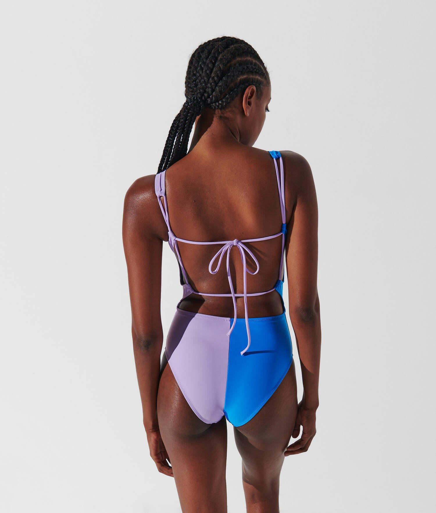 COLOR-BLOCK KARL LOGO SWIMSUIT Product Image