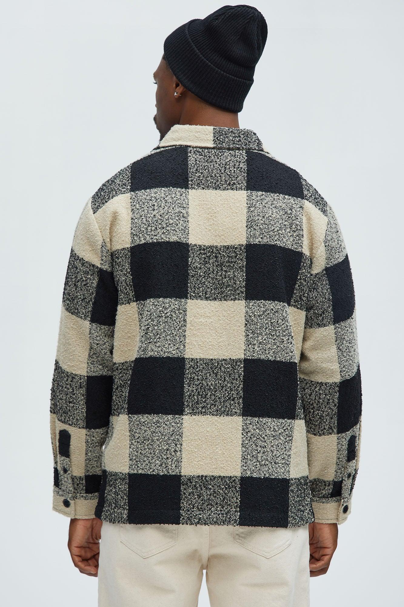 Malvern Boucle Plaid Overshirt - Black/combo Product Image