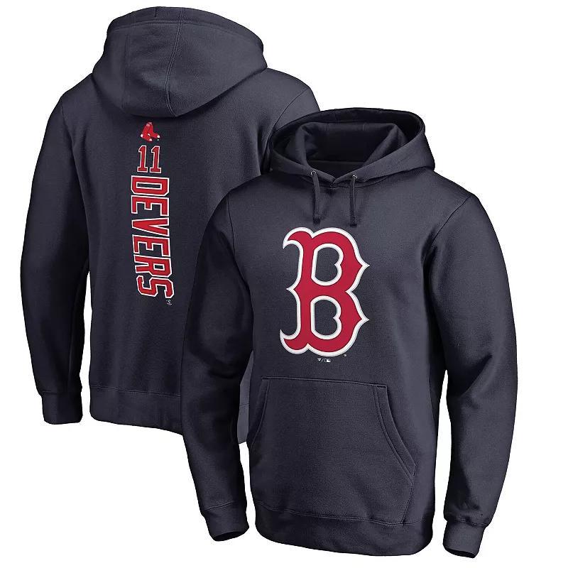 Mens Fanatics Branded Rafael Devers Boston Red Sox Backer Pullover Hoodie Blue Product Image