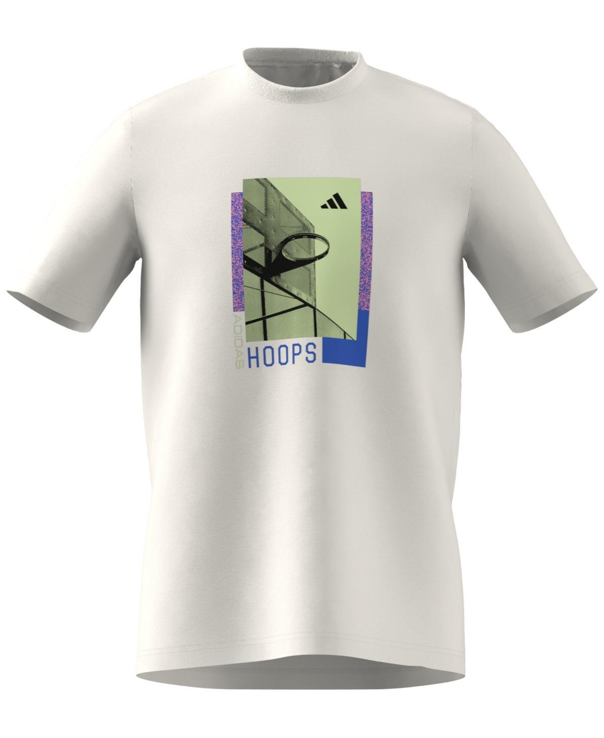 adidas Mens Hoops Photoreal Short Sleeve Crewneck T-Shirt Product Image