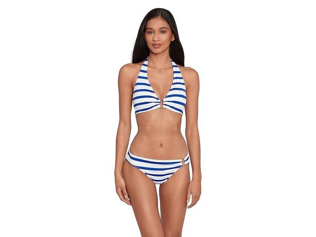 Lauren Ralph Lauren Port Stripe Ring Hipster Bottoms (Royal Blue/White) Women's Swimwear Product Image