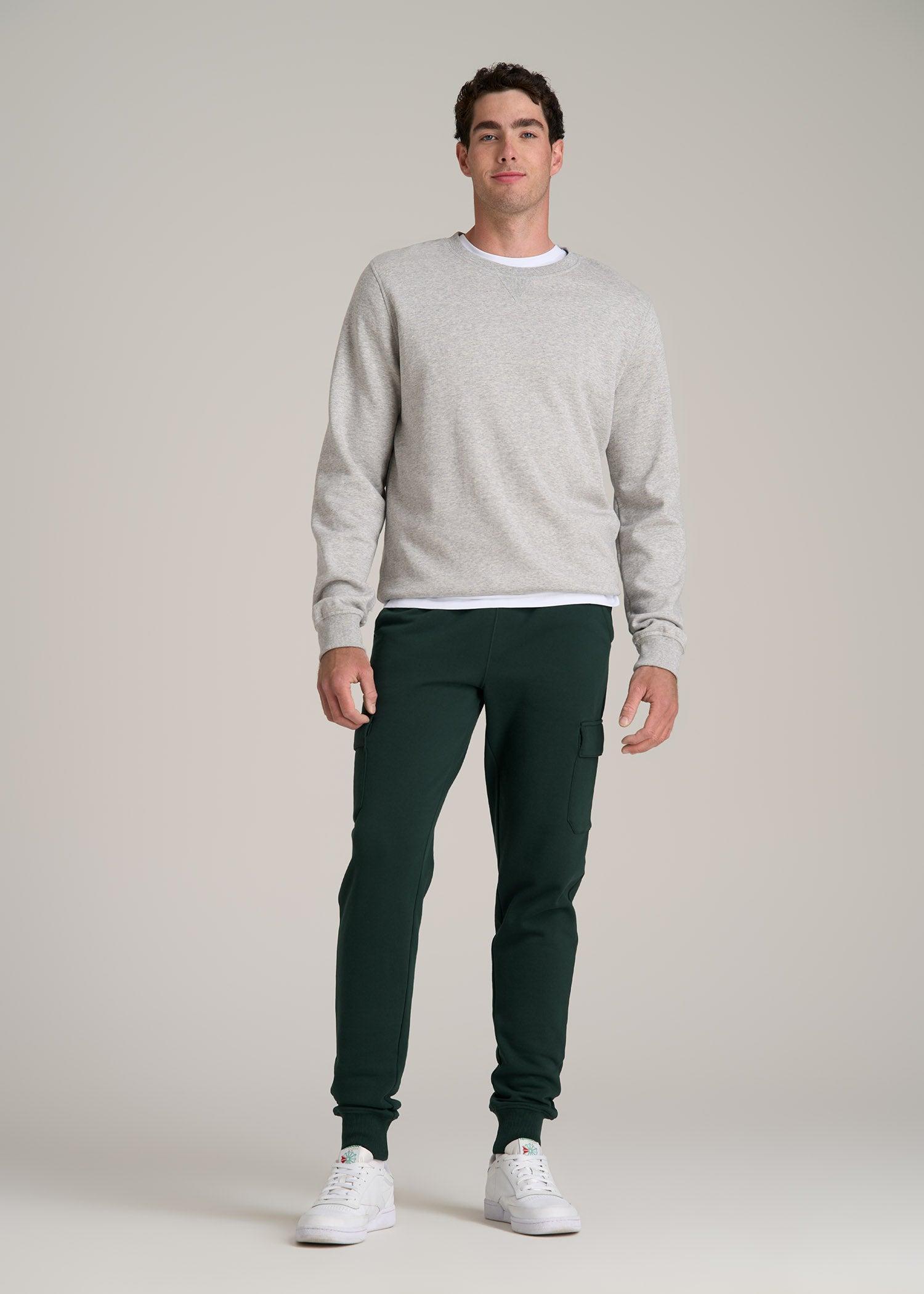 Fleece Cargo Jogger For Tall Men in Rain Forest Product Image