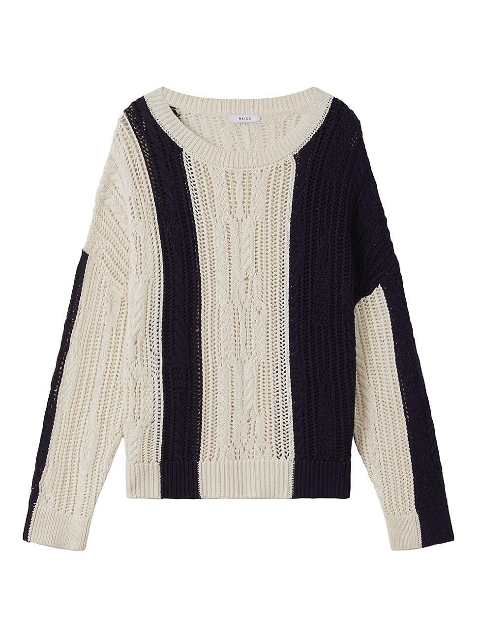 Womens Terry Cable-Knit Sweater Product Image