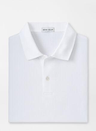 Peter Millar Mens Sunrise Piqu Polo | Color: White | Size: L Product Image