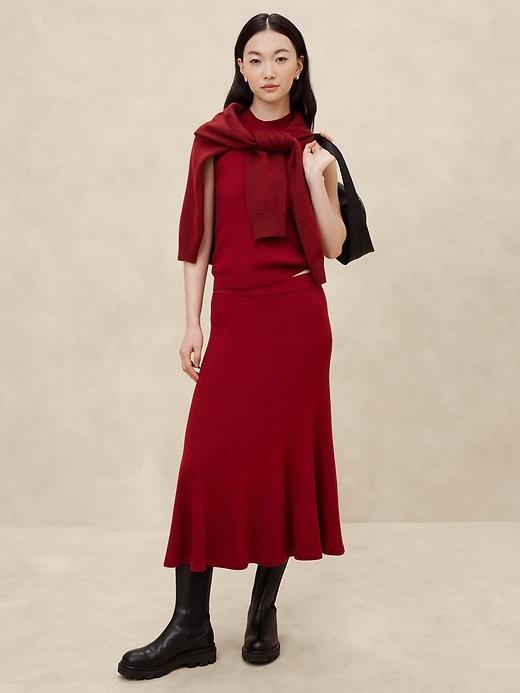 Lurex Midi Sweater Skirt Product Image