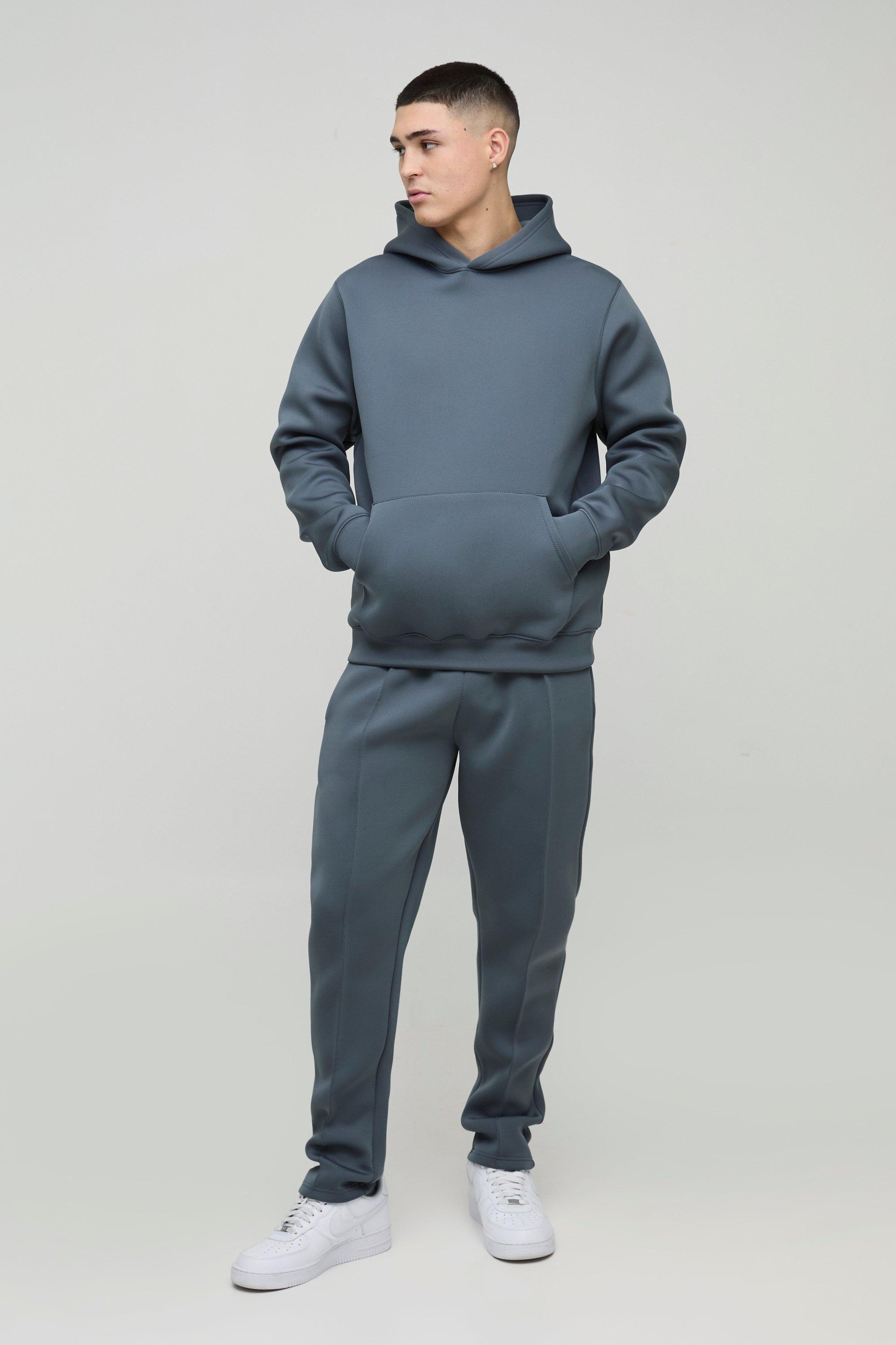 Bonded Scuba Hooded Tracksuit | boohooMAN USA Product Image