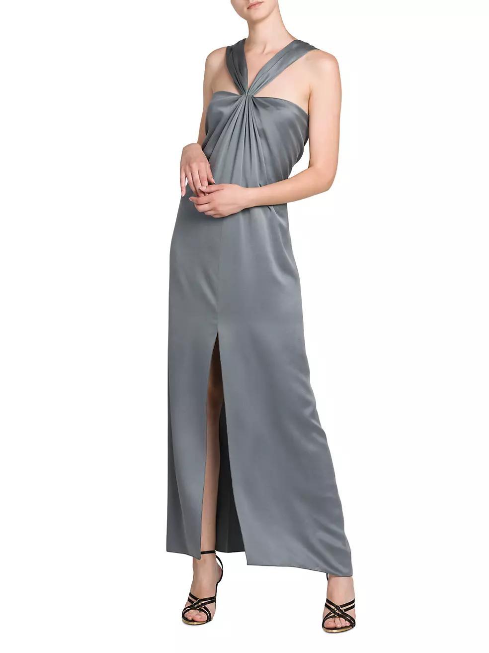 Silk Halterneck Column Gown Product Image