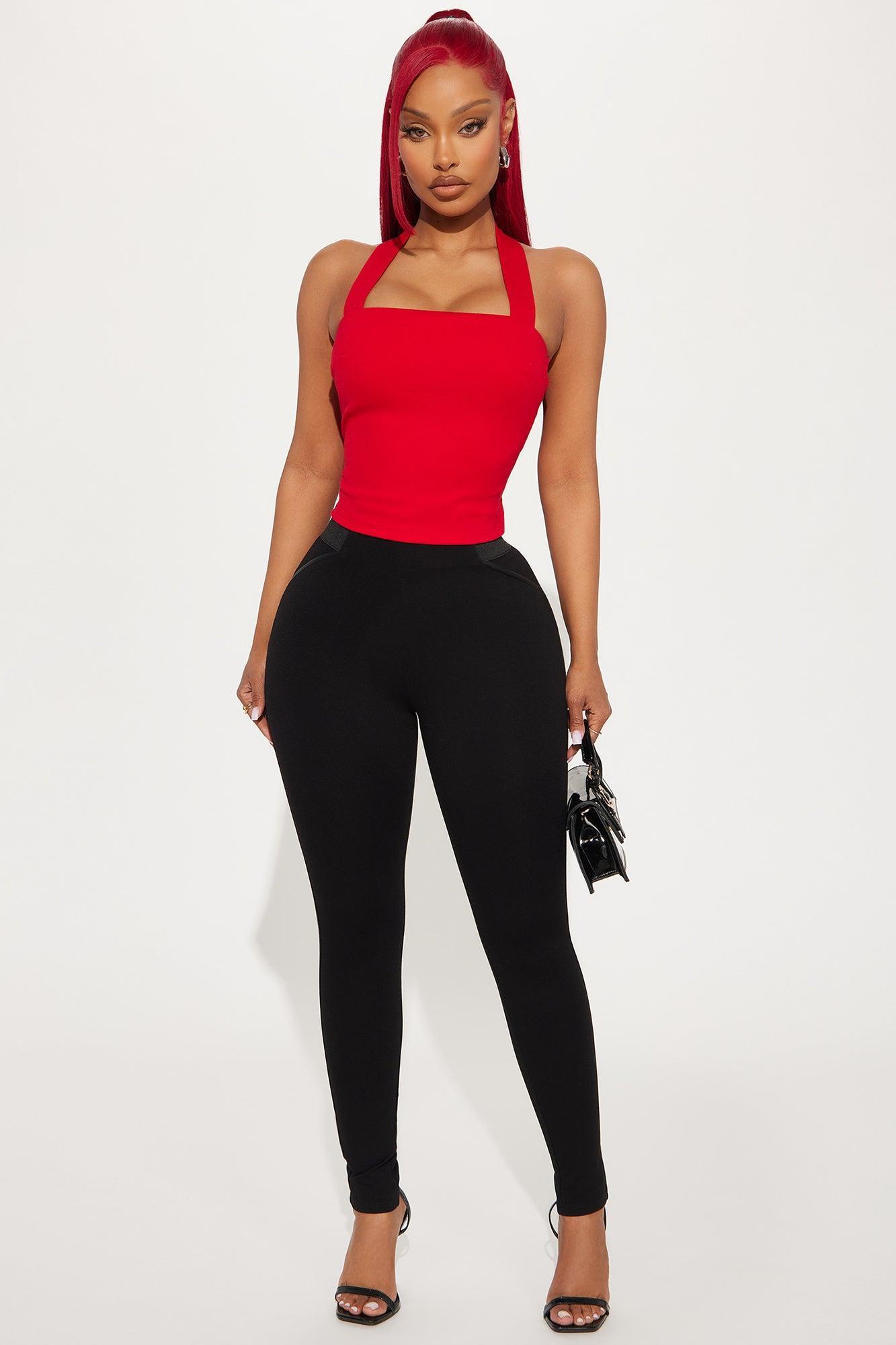 Tyra Halter Top - Red Product Image