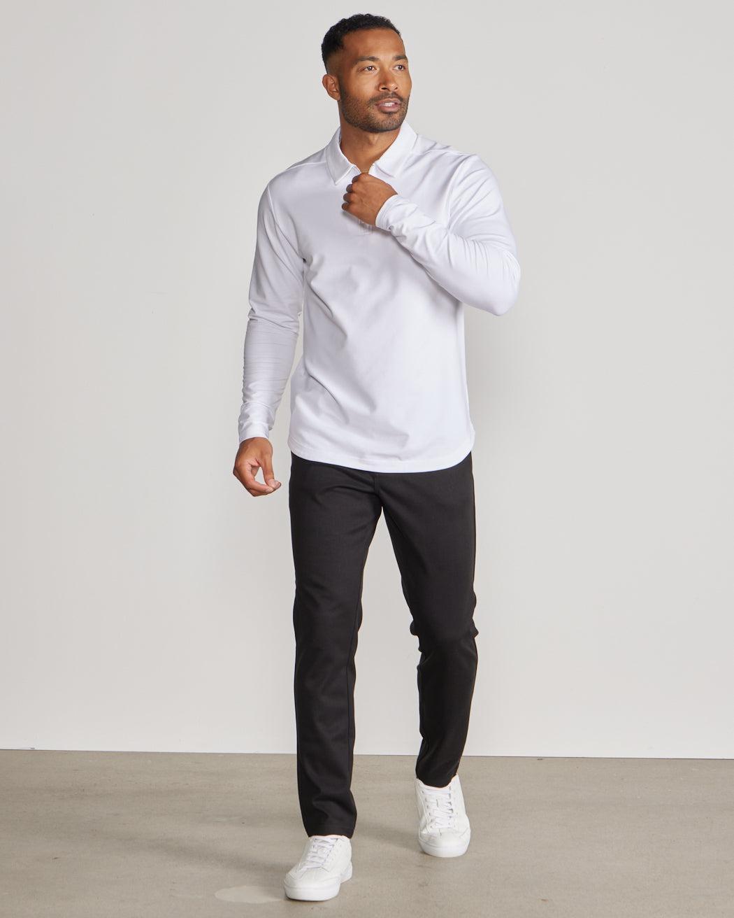 LUX Long Sleeve Zip Polo Product Image