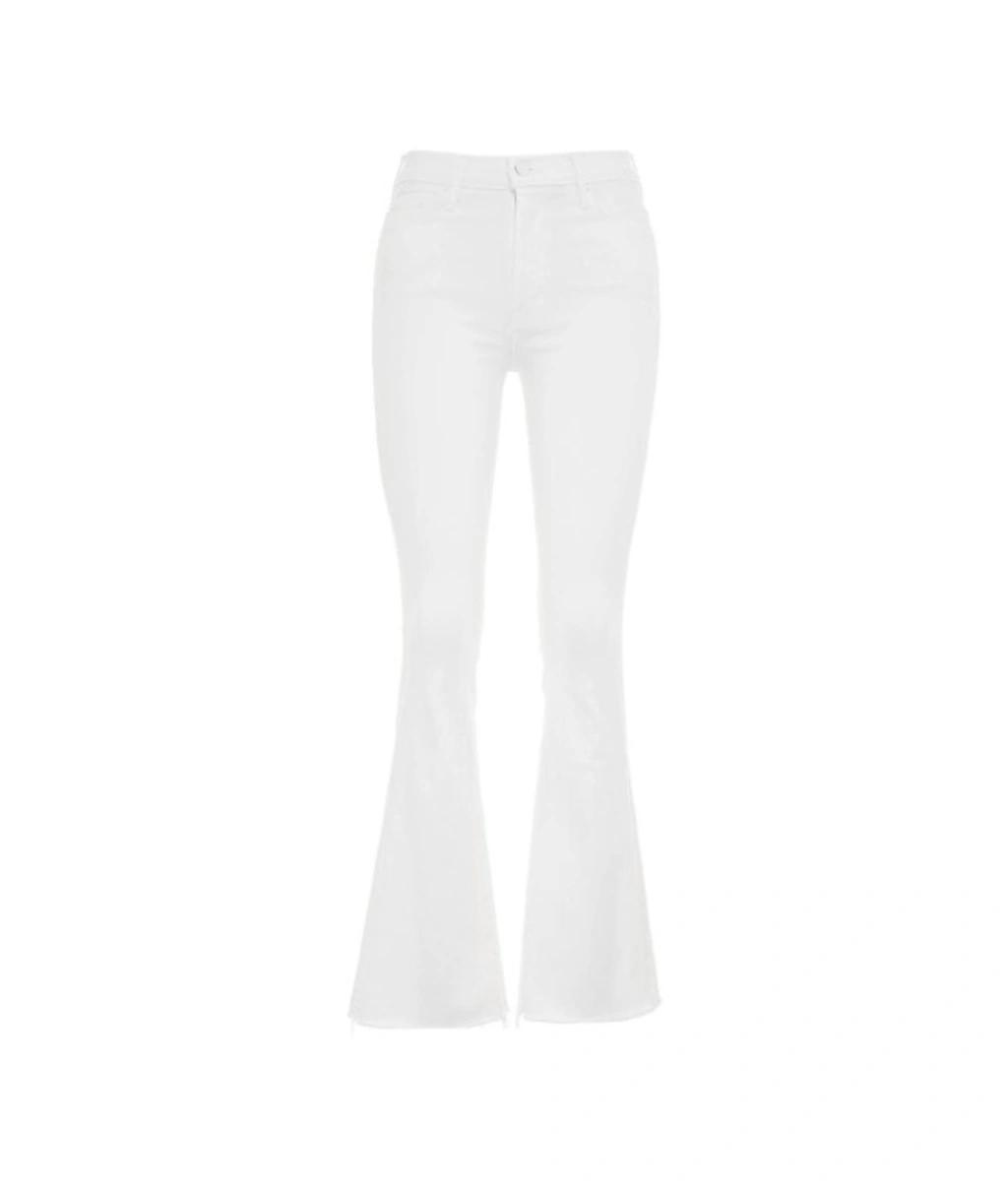 MOTHER The Weekender Fray White Denim Jeans product image