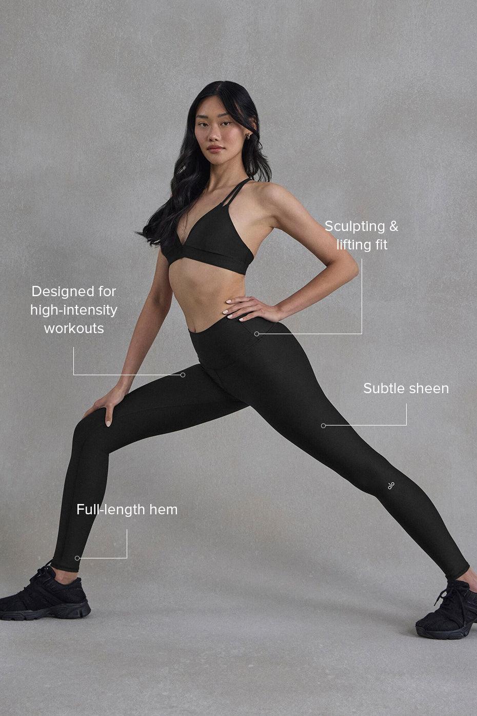 High-Waist Airlift Legging - Black Female Product Image