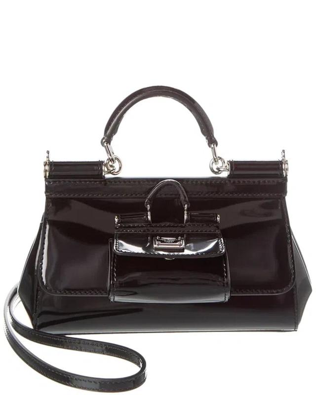 Kim Sicily Small Leather Shoulder Bag In Black Product Image