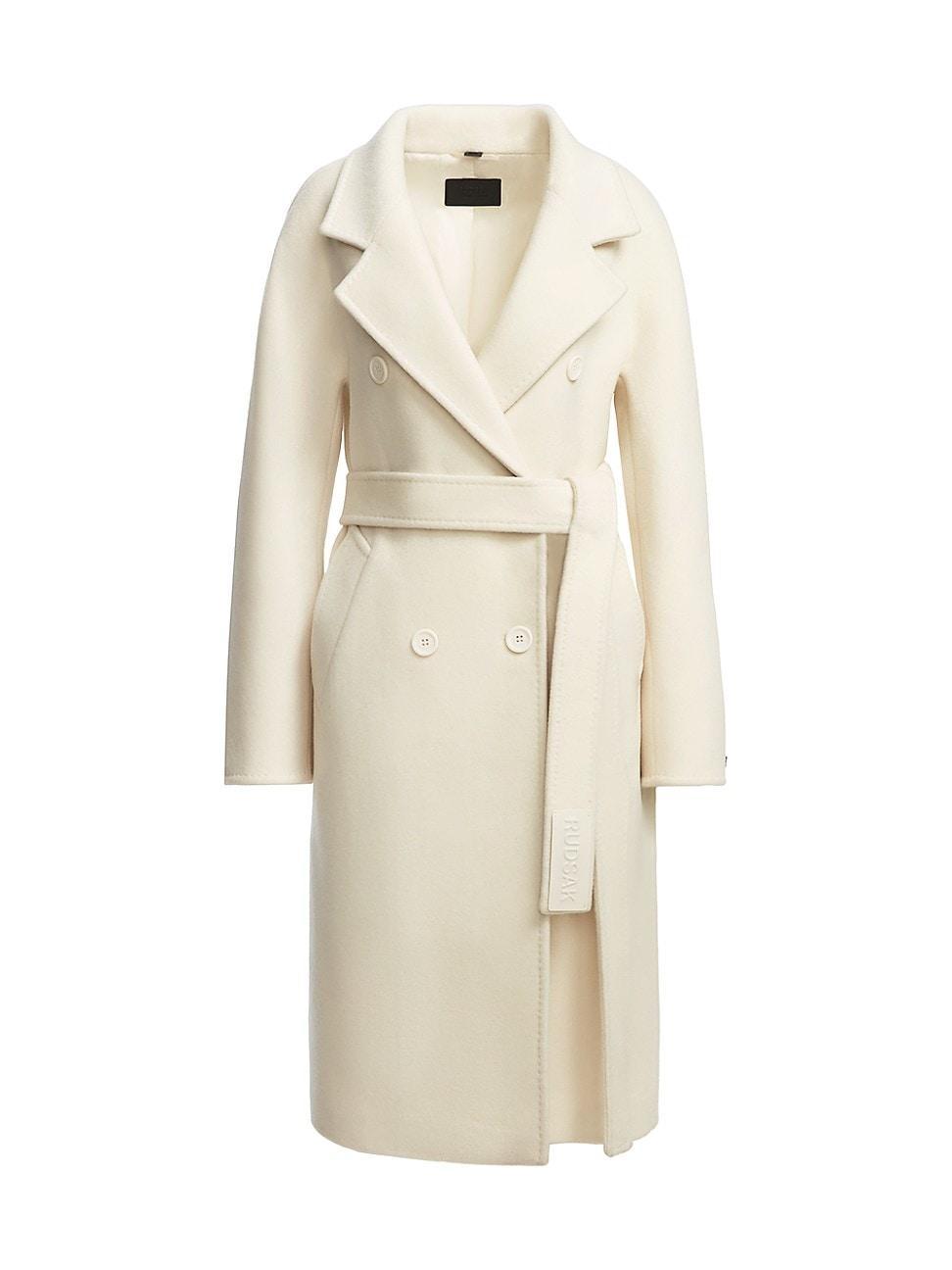 Womens Kourt Double-Breasted Wool Coat product image