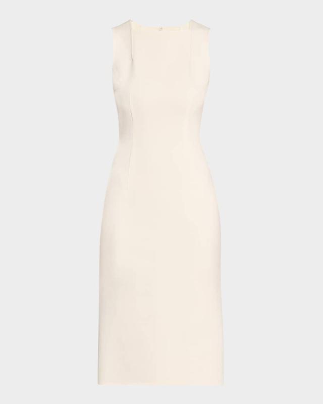 Square-Neck Crepe Sheath Dress Product Image