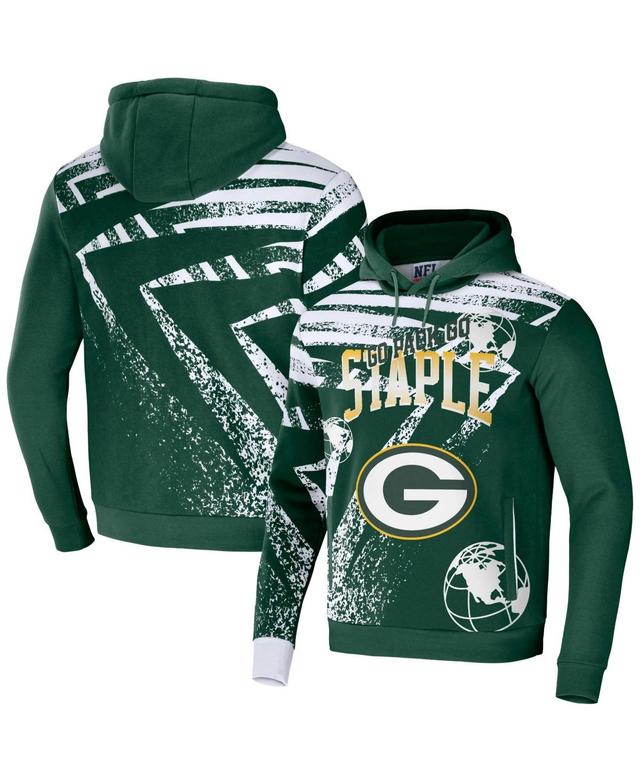 Mens NFL x Staple Hunter Green Green Bay Packers All Over Print Pullover Hoodie Product Image