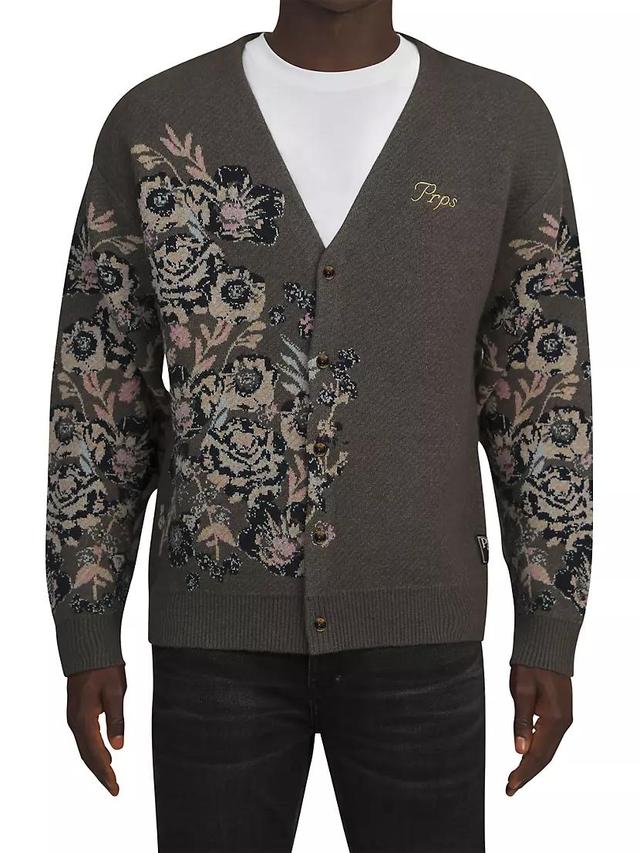 Floral Jacquard Cardigan Product Image