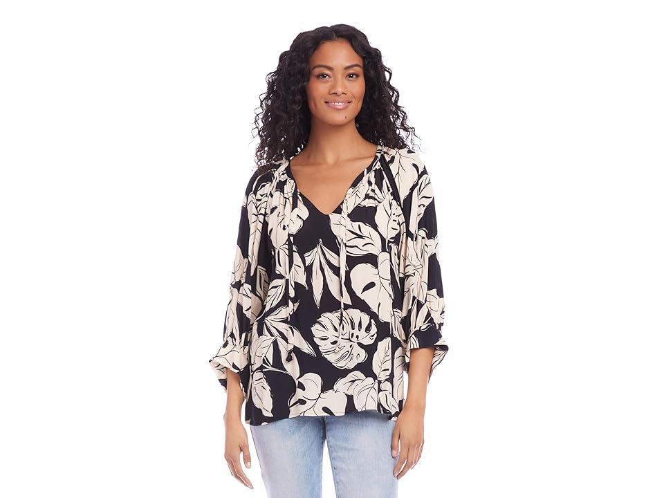 Karen Kane Blouson Sleeve Top Women's Clothing Product Image