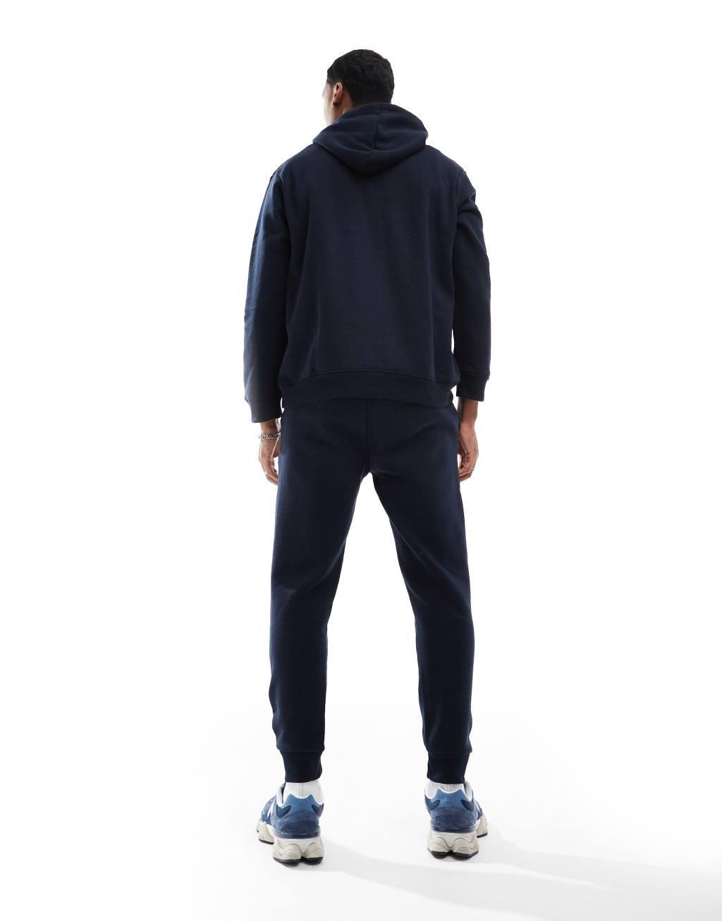 DTT overhead hoodie & sweatpants tracksuit set in dark navy Product Image