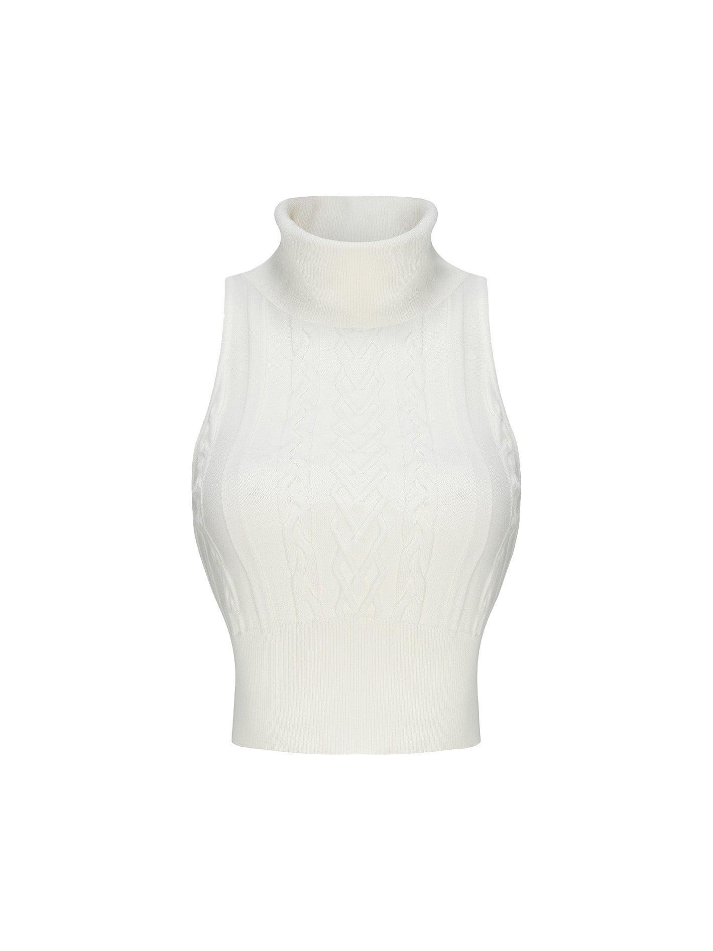 Janelle Knit Top (White) Product Image