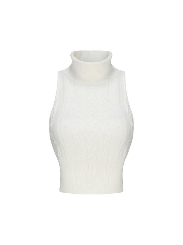 Janelle Knit Top (White) Product Image