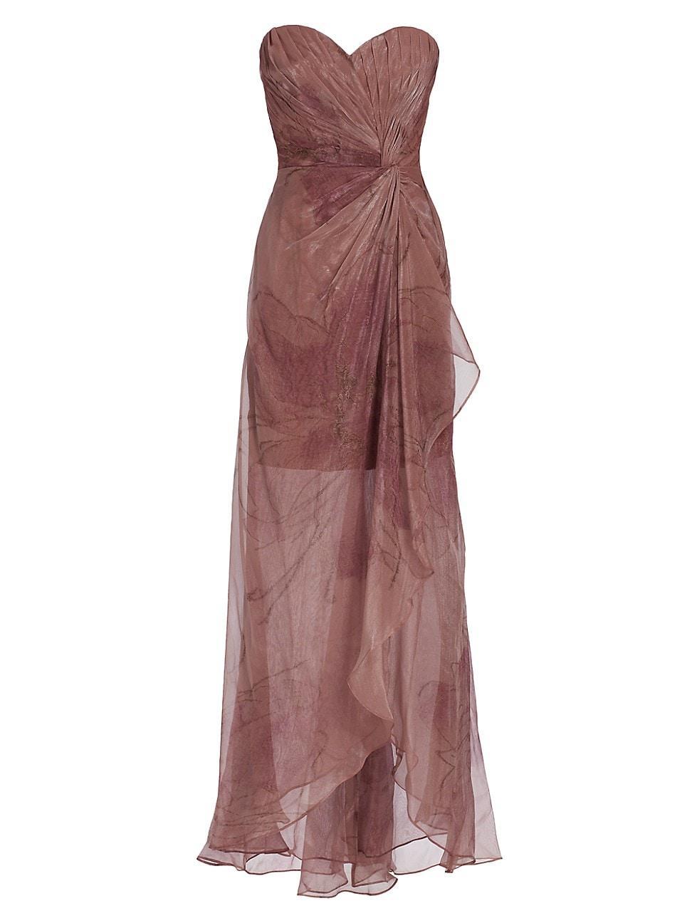 Womens Strapless Twisted Coupe Gown Product Image