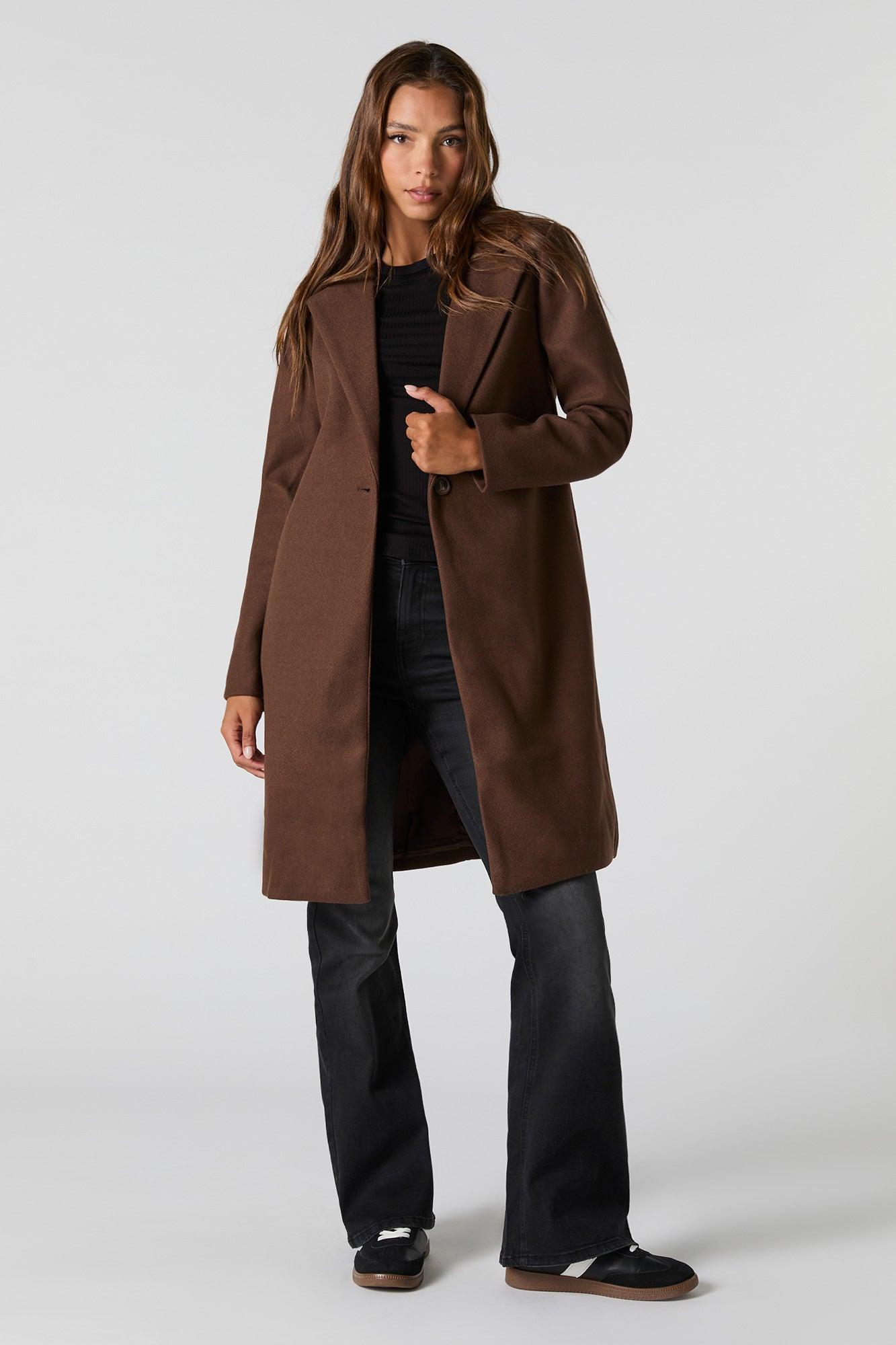 Collared Single Button Coat Female Product Image