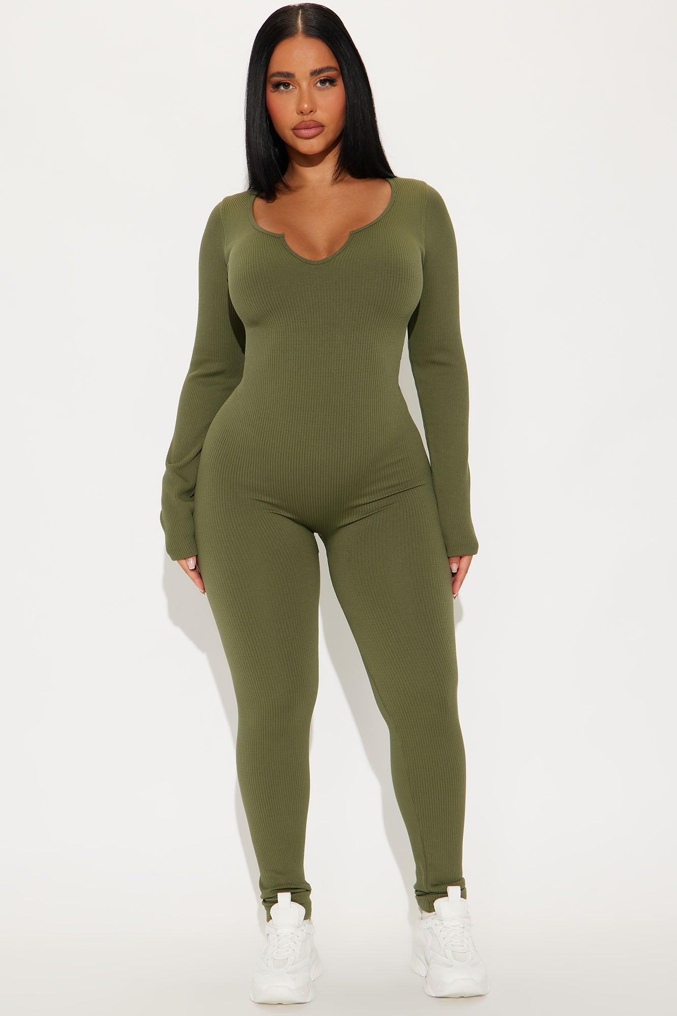 Giada Seamless Jumpsuit - Olive Product Image