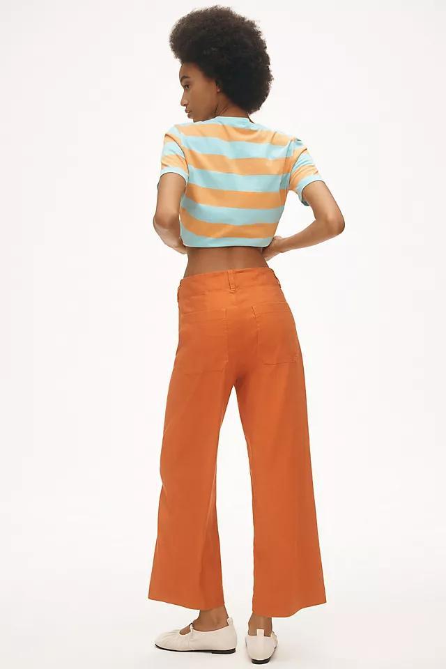 The Colette Cropped Wide-Leg Pants by Maeve: Linen Edition Product Image