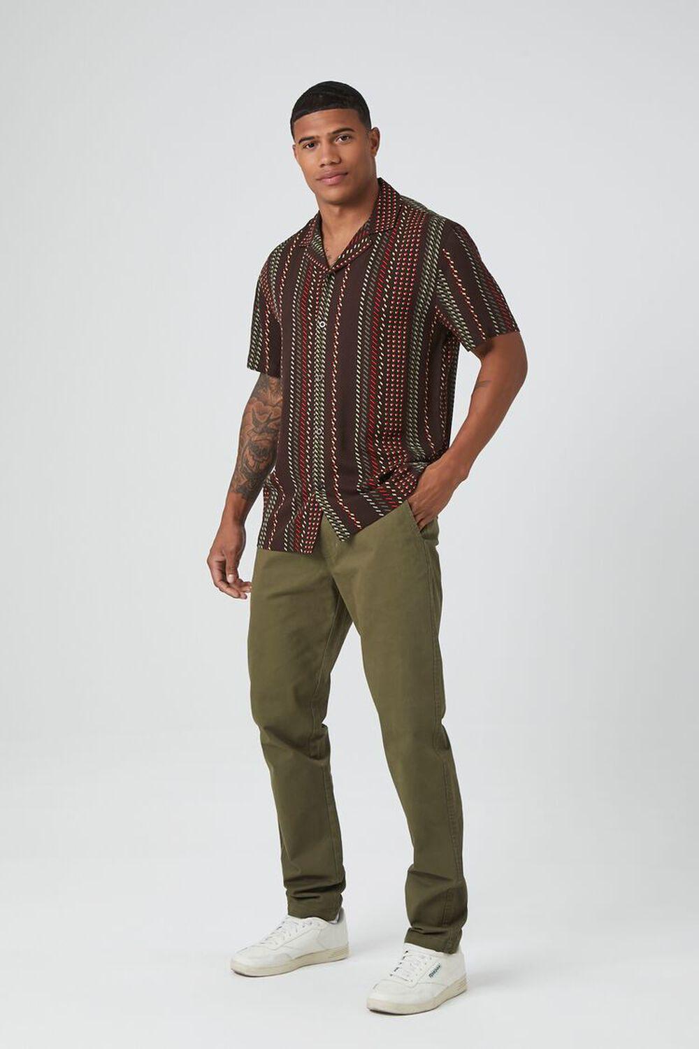 Twill Mid-Rise Slim-Fit Pants | Forever 21 product image