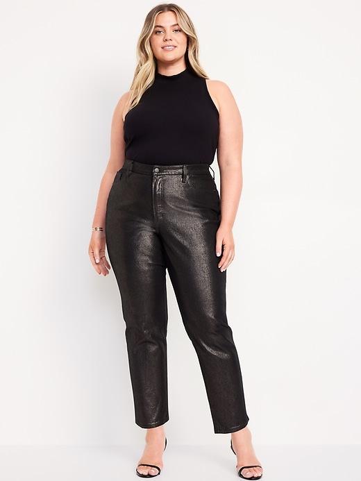 High-Waisted Shine OG Straight Ankle Jeans Product Image