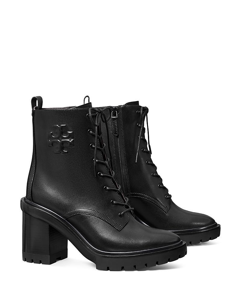 Womens 95MM Leather Lug-Sole Booties Product Image