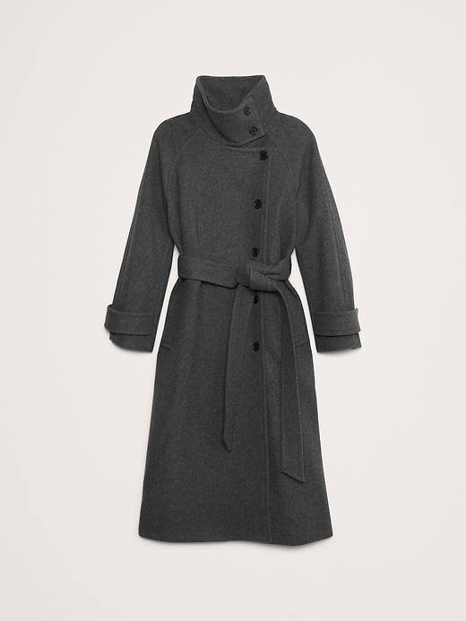 Italian Melton Trench Coat Product Image