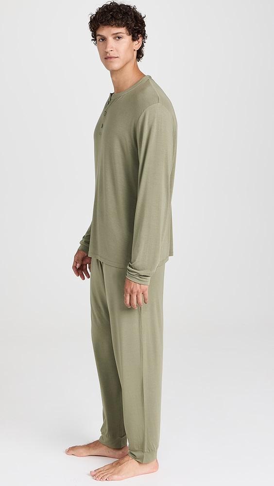 Eberjey Henry Modal Long Sleeve PJ Set | Shopbop Product Image