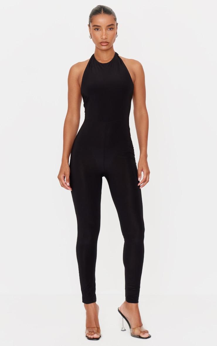 Black High Neck Jumpsuit Product Image