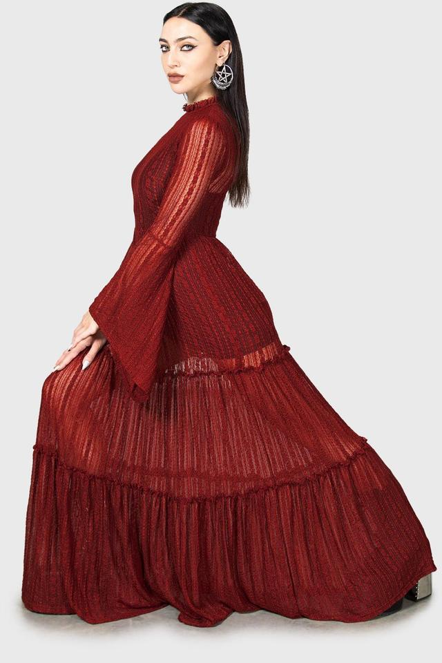 Amanita's Sorrow Maxi Dress [RED] Female Product Image