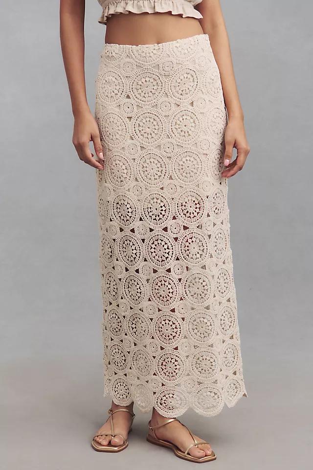 Sunday in Brooklyn Crochet Column Midi Skirt Product Image