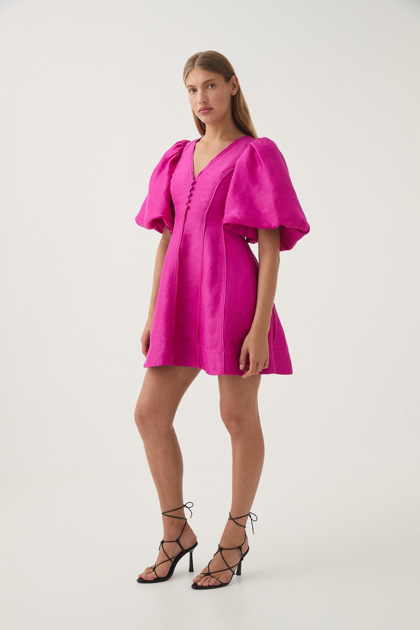 Dusk Puff Sleeve Mini Dress Female Product Image